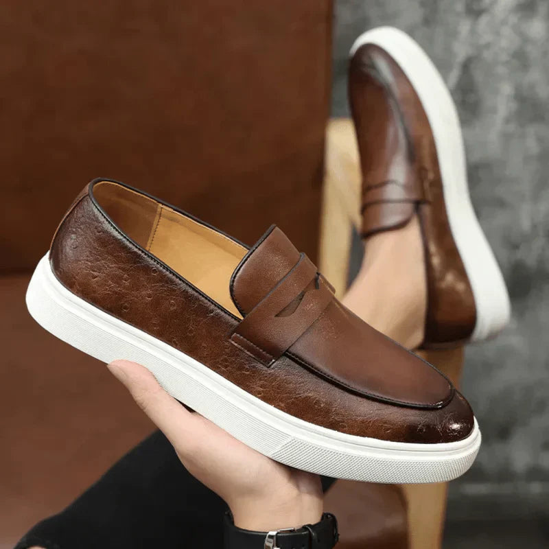 Mocassim Slip On Masculino de Couro Elite® Reine
