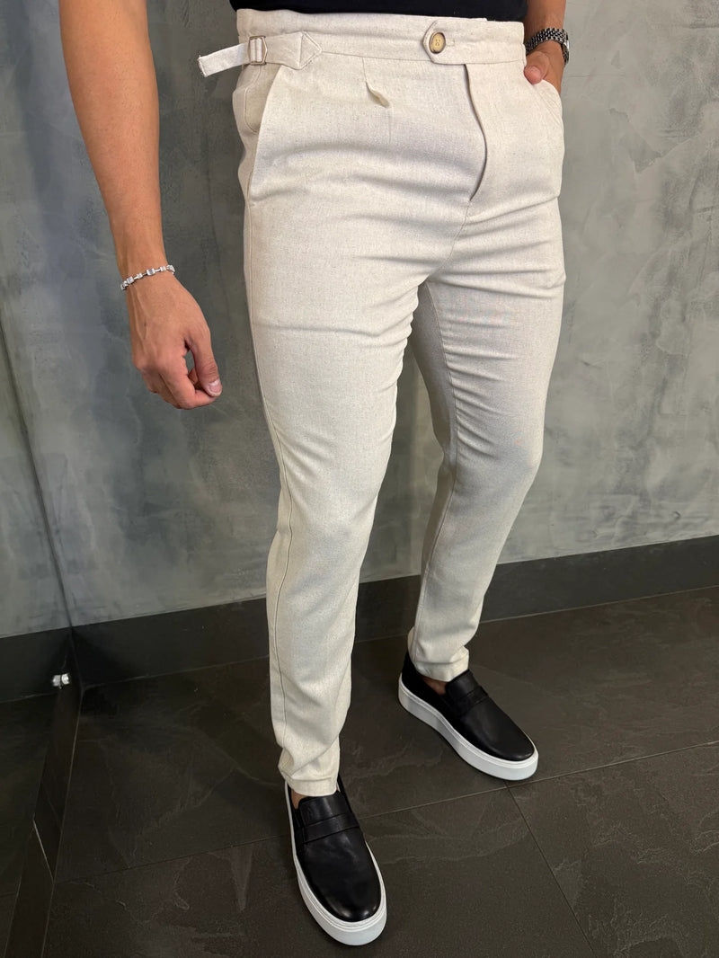 Calça Alfaiataria Verona Linho Ajuste Catraca  - Compre 1 Leve 3