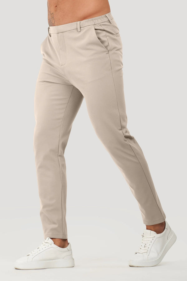 Calça Alfaiataria Masculina Tech Luca Bege