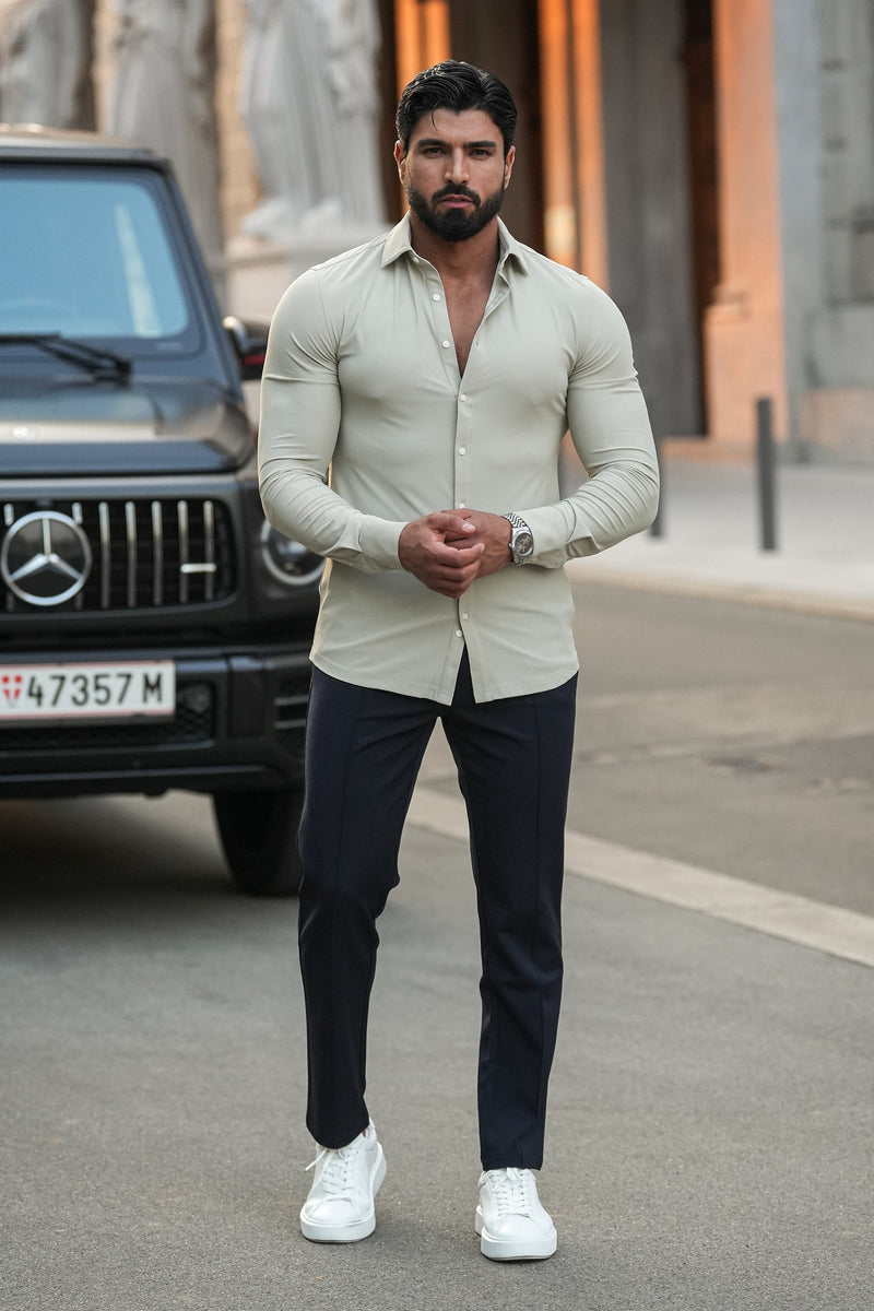 Calça Alfaiataria Masculina Capri Luca Azul Marinho