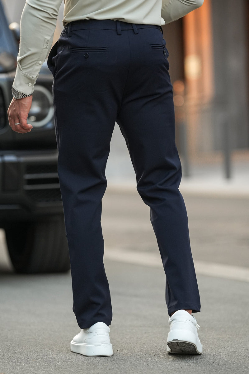 Calça Alfaiataria Masculina Capri Luca Azul Marinho