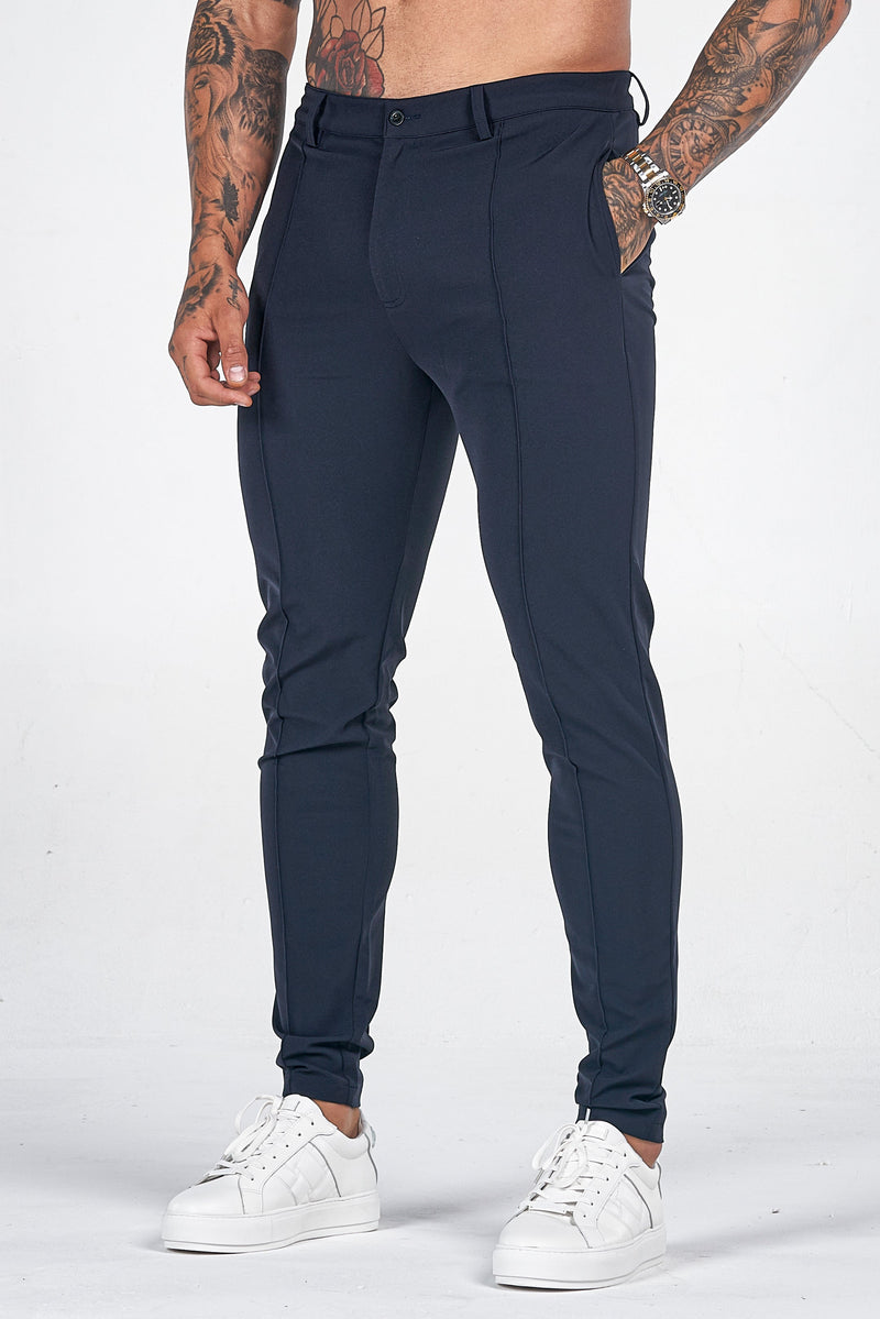 Calça Alfaiataria Masculina Luca Messina Azul Marinho