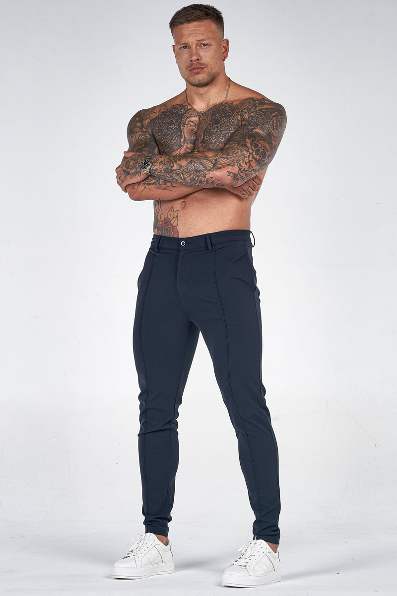 Calça Alfaiataria Masculina Luca Messina Azul Marinho