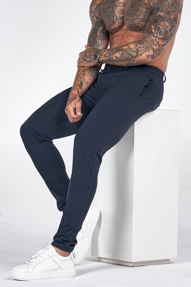 Calça Alfaiataria Masculina Luca Messina Azul Marinho