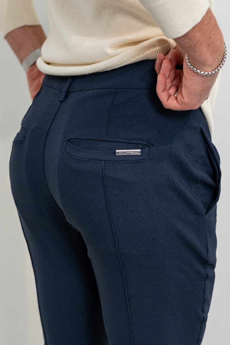 Calça Alfaiataria Masculina Luca Messina Azul Marinho