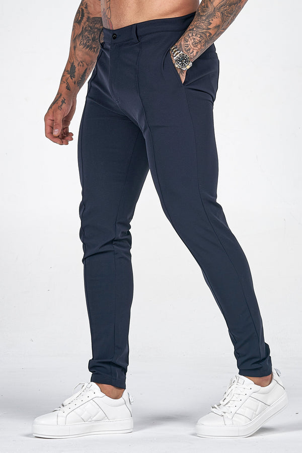 Calça Alfaiataria Masculina Luca Messina Azul Marinho