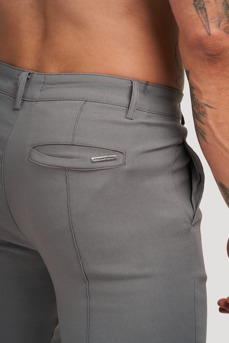 Calça Alfaiataria Masculina Luca Messina Cinza Chumbo