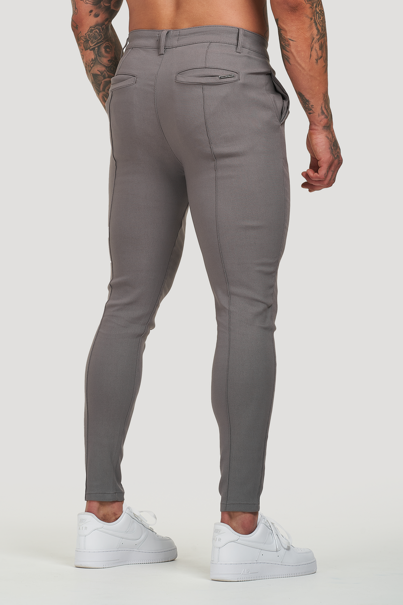Calça Alfaiataria Masculina Luca Messina Cinza Chumbo