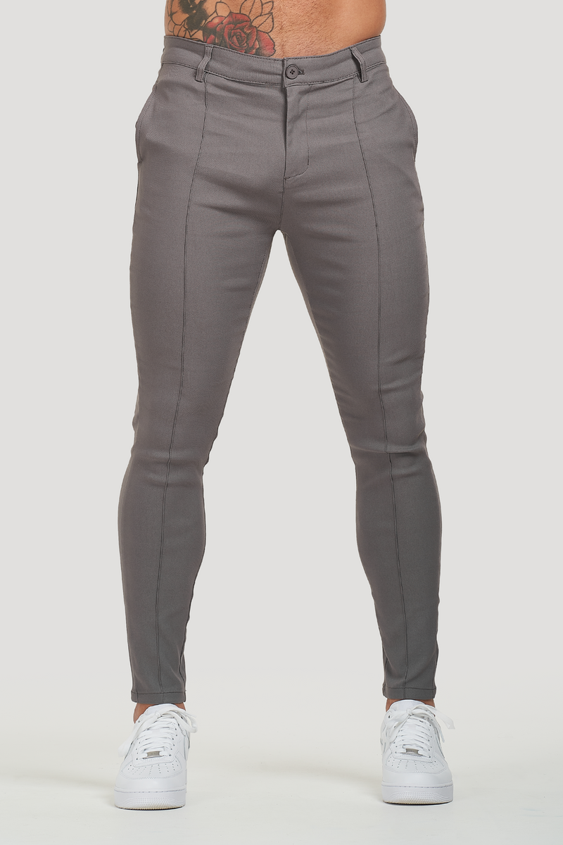 Calça Alfaiataria Masculina Luca Messina Cinza Chumbo