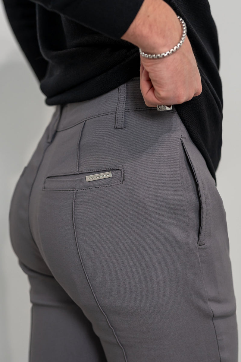 Calça Alfaiataria Masculina Luca Messina Cinza Chumbo
