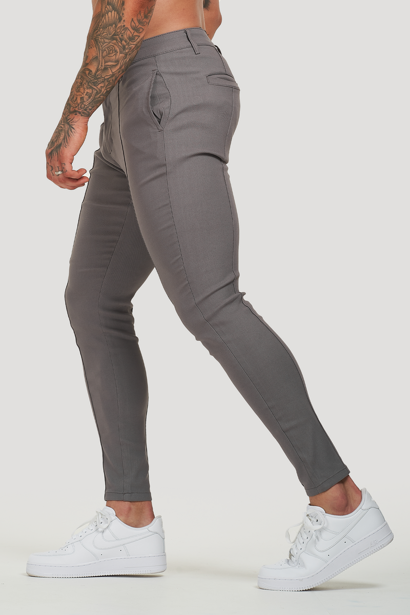 Calça Alfaiataria Masculina Luca Messina Cinza Chumbo