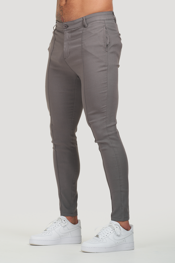 Calça Alfaiataria Masculina Luca Messina Cinza Chumbo