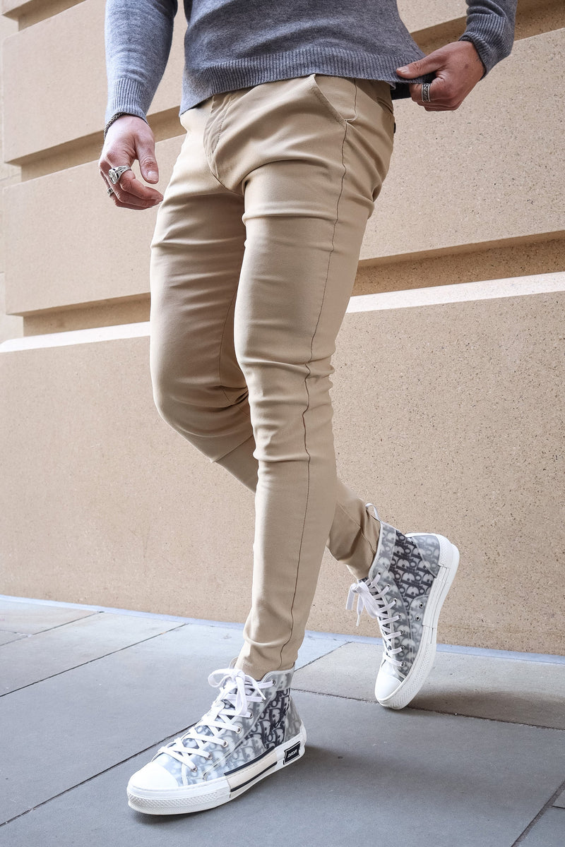 Calça Alfaiataria Masculina Luca Milano Bege