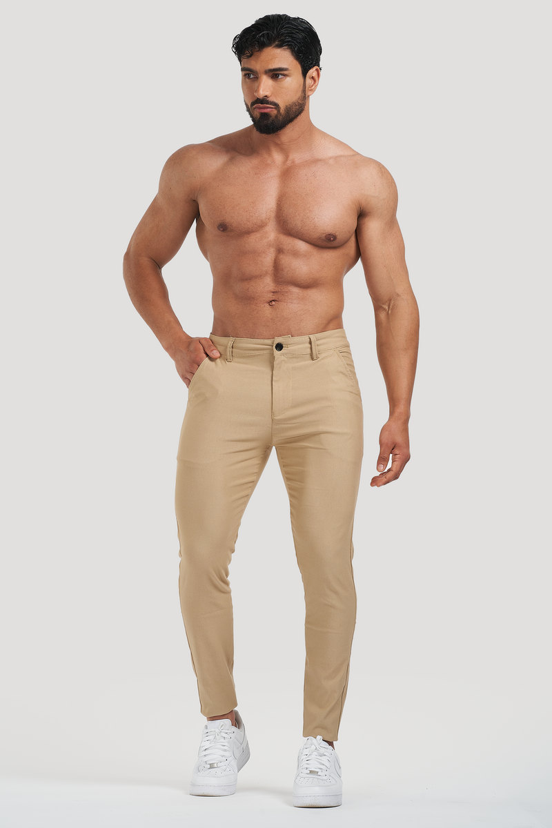 Calça Alfaiataria Masculina Luca Milano Bege