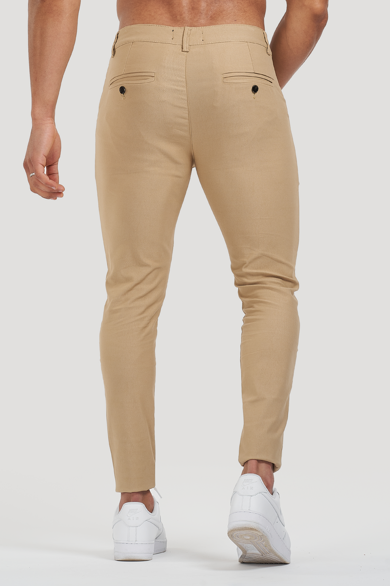 Calça Alfaiataria Masculina Luca Milano Bege
