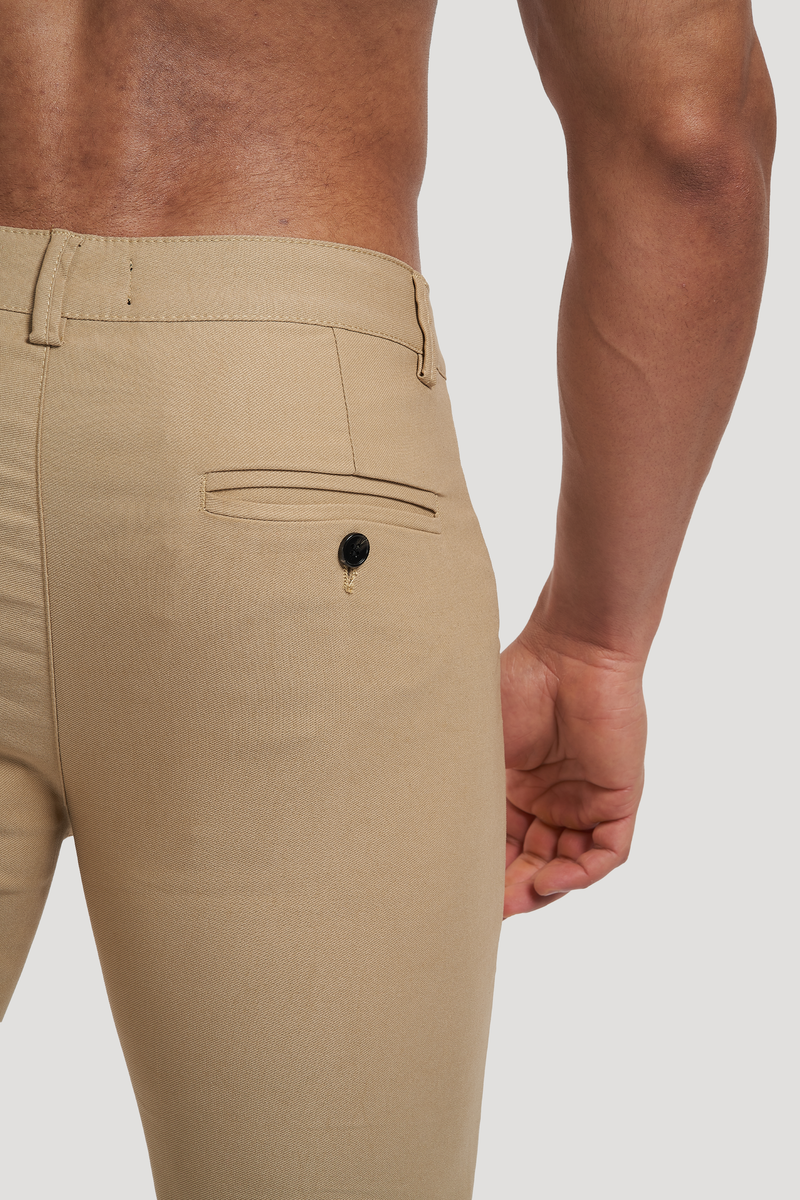 Calça Alfaiataria Masculina Luca Milano Bege