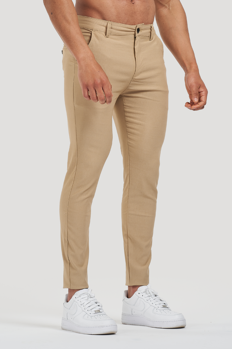 Calça Alfaiataria Masculina Luca Milano Bege