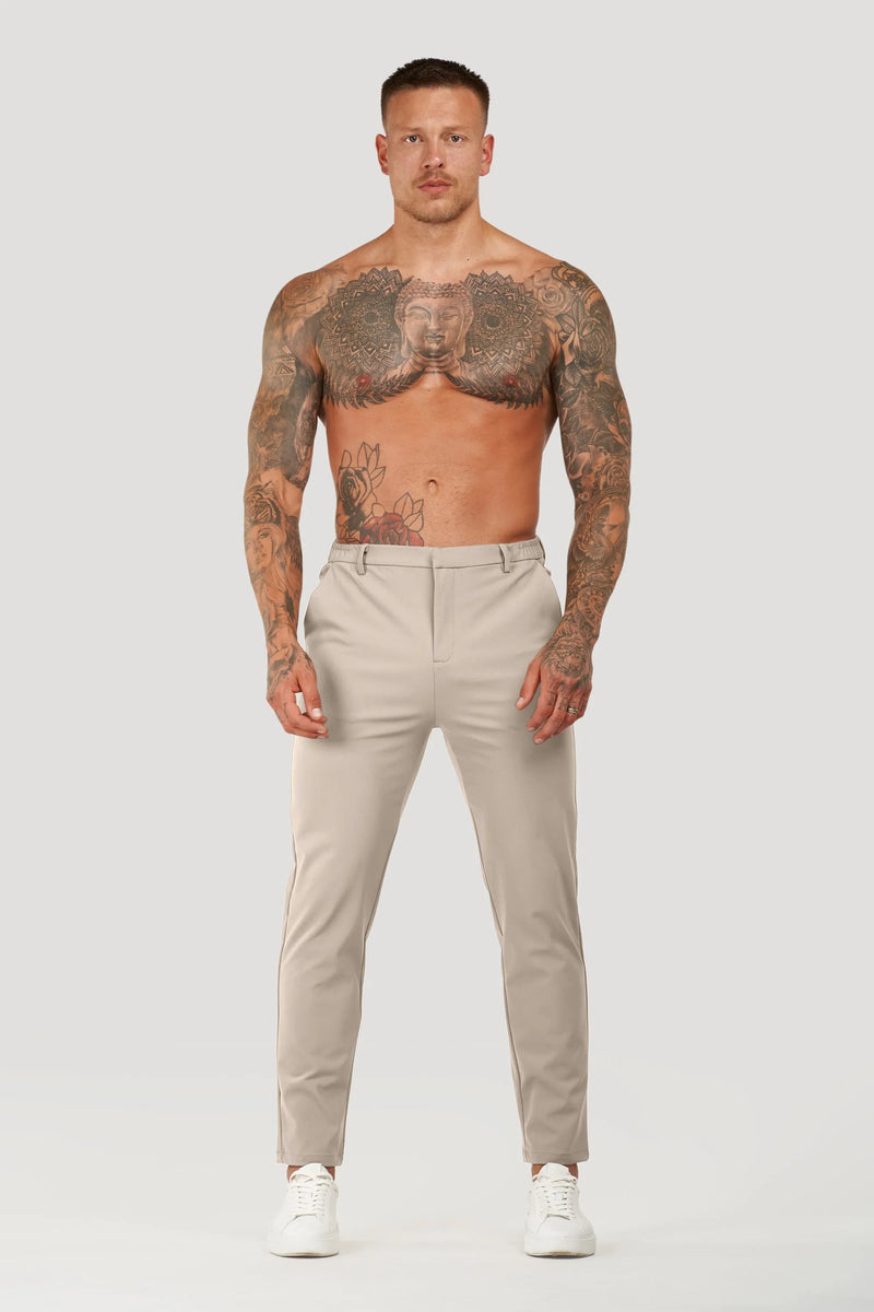 Calça Alfaiataria Masculina Tech Luca Bege