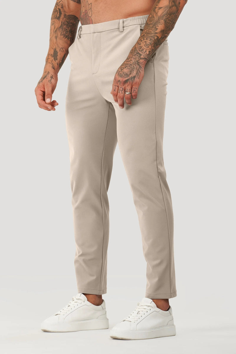 Calça Alfaiataria Masculina Tech Luca Bege