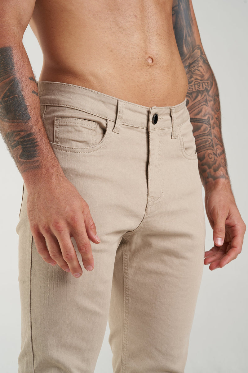 Calça Jeans Masculina Luca Bege
