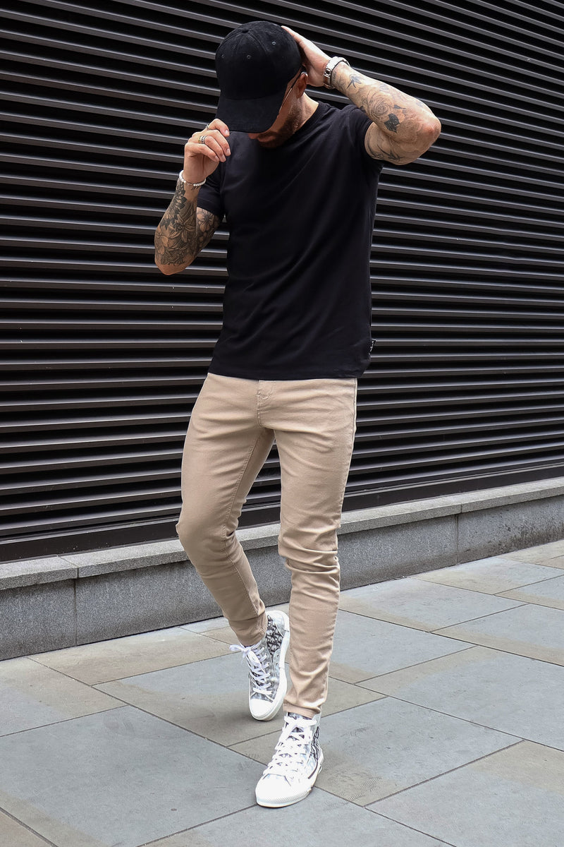 Calça Jeans Masculina Luca Bege