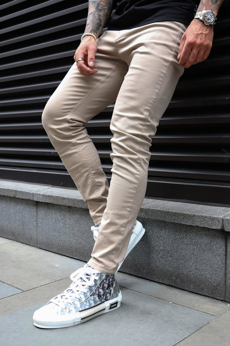 Calça Jeans Masculina Luca Bege