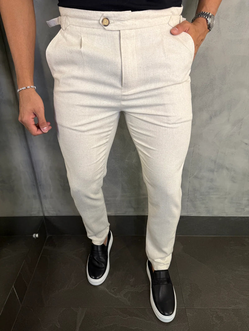 Calça Alfaiataria Verona Linho Ajuste Catraca  - Compre 1 Leve 3