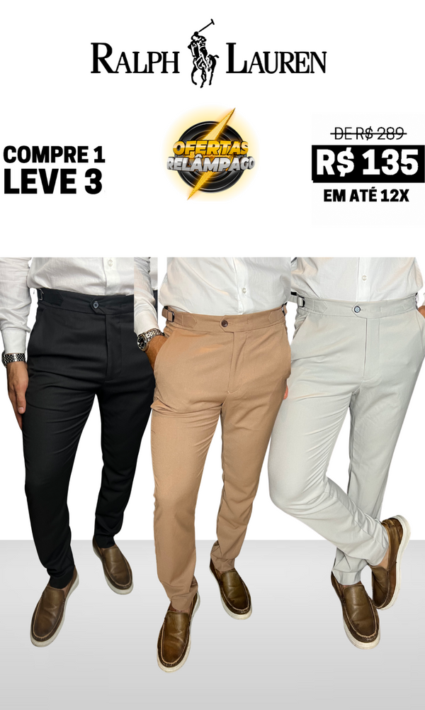 Calça Alfaiataria Veneza Ajuste Catraca - Compre 1 Leve 3