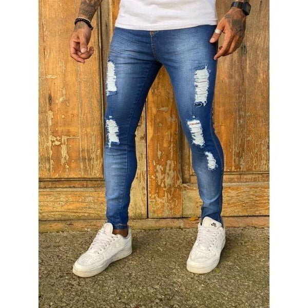 Calça Jeans Masculina Super Skinny com Lycra