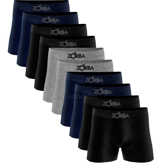 Kit 10 Cueca Boxer Zorba 781 Original Em Algodão Sem Costura