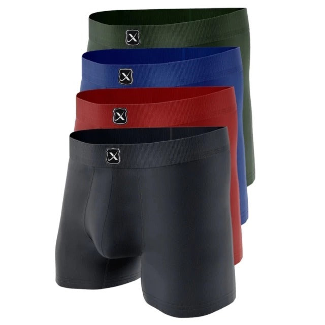 Kit 5 Cuecas Boxer Algodão Box Lisa Cotton