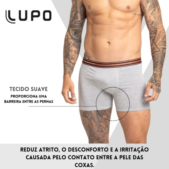 Kit 06 Cuecas Box Lupo Masculina Cotton Algodão Cuecas Boxer Adulto
