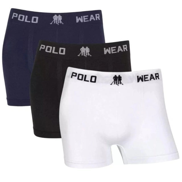 Kit 5 Cuecas Boxer Masculina Polo Wear Original Sem Costura Lisa