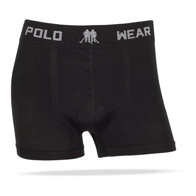 Kit 5 Cuecas Boxer Masculina Polo Wear Original Sem Costura Lisa