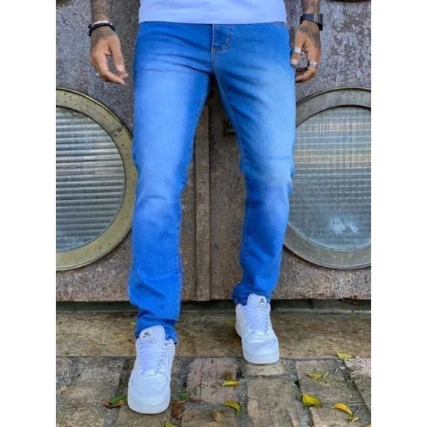 Calça Jeans Masculina Skinny Elastano Lycra
